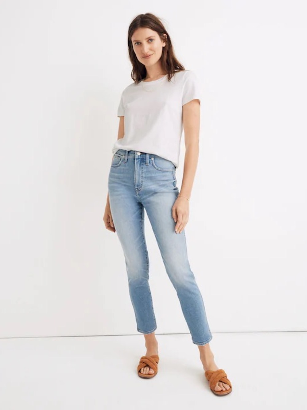 Madewell 10" High-Rise Skinny Crop Jeans in Horne Wash size 26